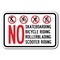 Signmission Safety Sign, 12 in Height, Aluminum, 18 in Length, No Skateboarding - NS A-1218 No Skateboarding - NS - alternate 1